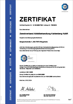 Zertifikat EFBV