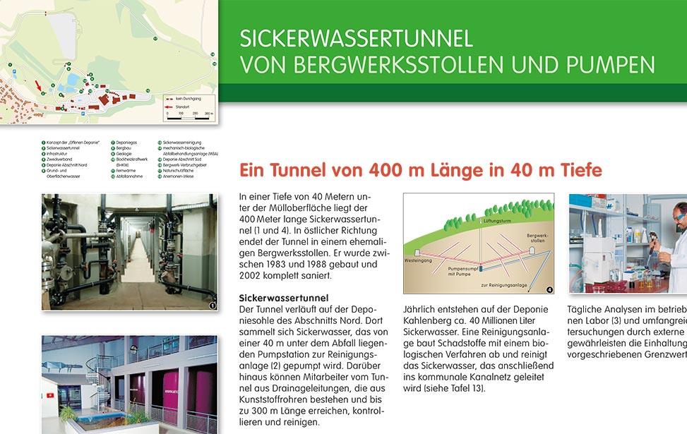 Schautafel Sickerwassertunnel